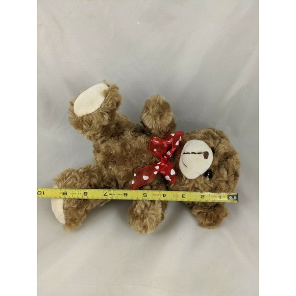 Dan Dee Bear Plush 10 Inch Red Heart Ribbon Stuffed Animal Toy - Picture 6 of 6